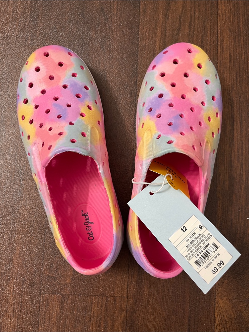 Cat & Jack Pink Tie-Dye Slip-On Clogs